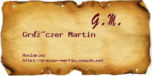Gráczer Martin névjegykártya